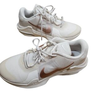 Nike Mens size 13 off white rose gold sneakers